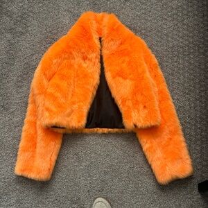 Club Exx Orange Fur Jacket
